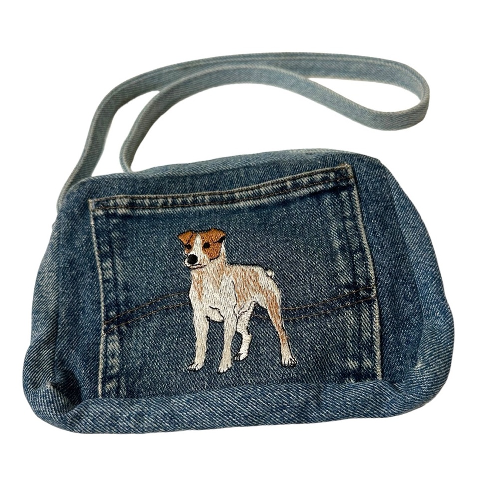 Mini Jean Purse with Jack Russell